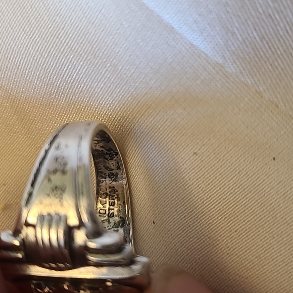 ART Deco 10k 925 vintage Roman soldier cameo ring - Picture 3 of 4